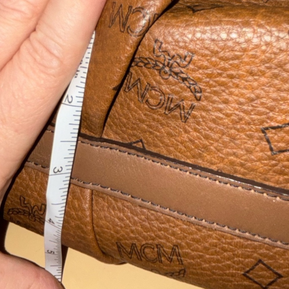 MCM cognac /brown viscose and leather hobo bag - Picture 10 of 17
